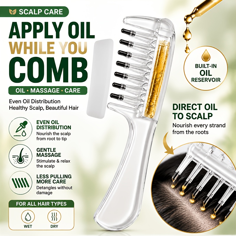 Root Stimulator Liquid - Sisir Aplikator Minyak Kulit Kepala untuk